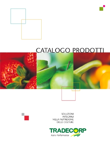 La copertina del catalogo Tradecorp Italia